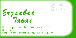 erzsebet tapai business card